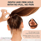 30 Pcs 2.4 Inch Large Hair Ties, Extra Big Seamless Cotton Elastic Bands for Thick Thin Curly, Soft Stretchy Ponytail Holders for Women Girls Men (Dark Brown)