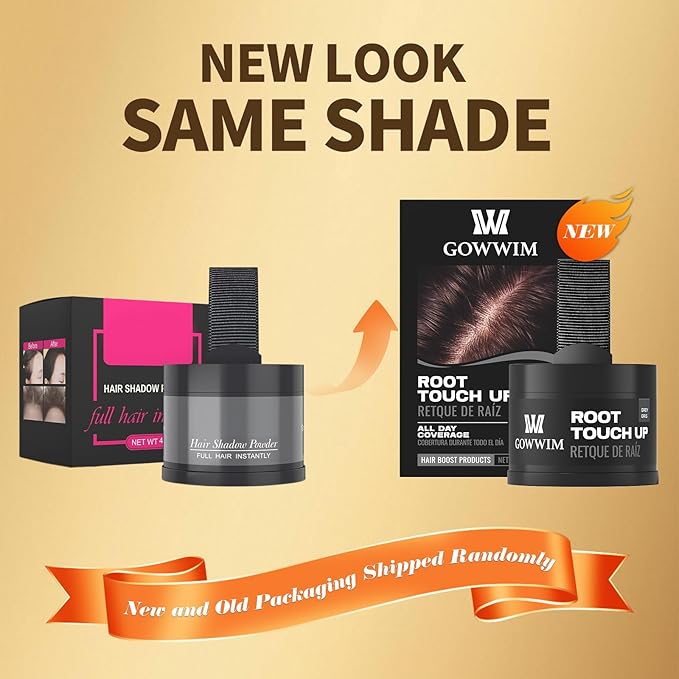 Hairline Gray Root Touch-Up Powder - Instantly Color Shadow Cover, Thin Hair Concealer, Hair Root Dye (4g)