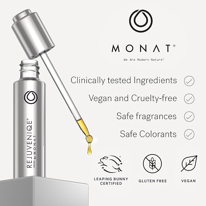 MONAT REJUVENIQE Oil – Multipurpose Hair & Skin Treatment - 13+ Natural Plant and Essential Oils – Hydrates, Strengthens, Reduces Frizz, Boosts Shine, and Provides Intense Hydration – 30ml (1.0 fl oz)