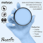 Mehron Makeup Paradise Makeup AQ Pro Size | Stage & Screen Performance, Face & Body Painting, Beauty, Cosplay, and Halloween | Water Activated Face Paint, Body Paint 1.4 oz (40 g) - Pastel Blue