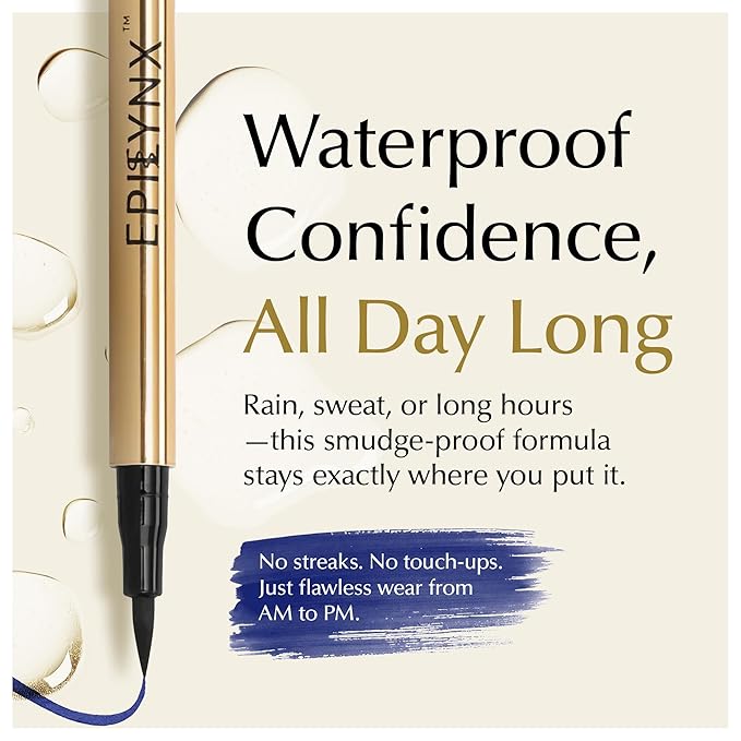 Liquid Eyeliner - Hypoallergenic Eyeliner with Fine Brush Tip, Long-Lasting Waterproof Eye Liner - Cruelty-Free, Vegan, Hypoallergenic, Gluten-Free, Smooth Application Liquid Eye Liner, Blue 2mL