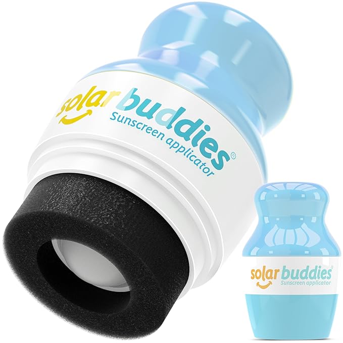 Solar Buddies Sunscreen Applicator - Single Full Pink - Refillable Roll on Sponge Sunscreen, Suncream & Lotion Applicator For Kids, Adults & Families - Holds 3.4fl oz, Perfect Size for Travel