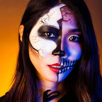 Bowitzki Face and Body Paint 2oz Cream Makeup 60ml Water Based Face Painting Special Effects For Adults Halloween Christmas Party Stage Cosplay (Black+White)