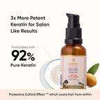 100% Organic Moroccan Argan Oil & Natural Keratin Luxurious Hair Serum | Get Smooth, Silky & Shiny Hair | Lightweight & Non-Greasy Formula | Sulfates & Parabens Free | 1 fl oz