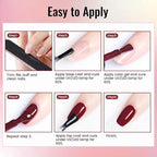 JODSONE Gel Nail Polish Kit with U V Light 32 Colors Gel Polish Nail + 4 Functional Adhesive Bottles Kit Soak Off Manicure Tools Gifts for Women