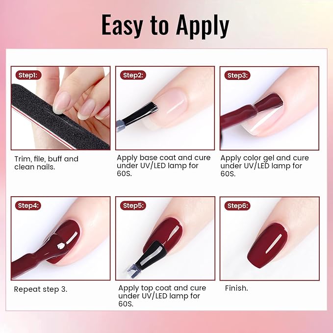 JODSONE Gel Nail Polish Kit with U V Light 32 Colors Gel Polish Nail + 4 Functional Adhesive Bottles Kit Soak Off Manicure Tools Gifts for Women