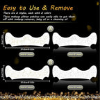 24pcs Gold and Silver Glitter Freckles Face Tattoo, Sparkle Freckles Temporary Face Tattoos, Body Face Glitter Makeup Patches Speckles, Waterproof Long Lasting Makeup Accessories for Women Girls