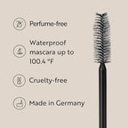 M. Asam MAGIC FINISH Waterproof Mascara Deep Black (0.41 Fl Oz), Mascara Volume and Length with Argan Oil, Easy Removal with 100.4 °F warm water, Vegan