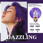 Purple Hair Spray Temporary, Hair Color Spray 1-Day Hair Dye Colored for Kids Women Men, Hair Wax Color Washable, Hair Paint Halloween Fast-Drying 4.06 Fl Oz