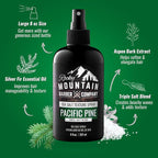 Rocky Mountain Barber Company Sea Salt Spray for Men - Adds Volume, Texture and Light Hold for All Hair Types - Triple Salt Blend - 8 oz