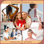 25 PCS Hair Ties, Soft Seamless Cotton & Nylon Elastic Ponytail Holders, No Damage Rubber Bands for Thick Hair, Stretchy Hair Accessories for Girls & Women