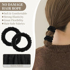 10 Pcs No Damage Hair Ties Thick Hair Elastic Rubber Bands Hair Accessories Scrunchies Seamless for Women
