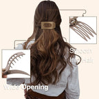 8 Pack Flat Hair Clips for Women – Large Matte Rectangle No-Slip Claw Clips, Strong Hold Square Hair Accessories for Thick & Thin Hair, Lay Flat Design for Work & Daily Styling