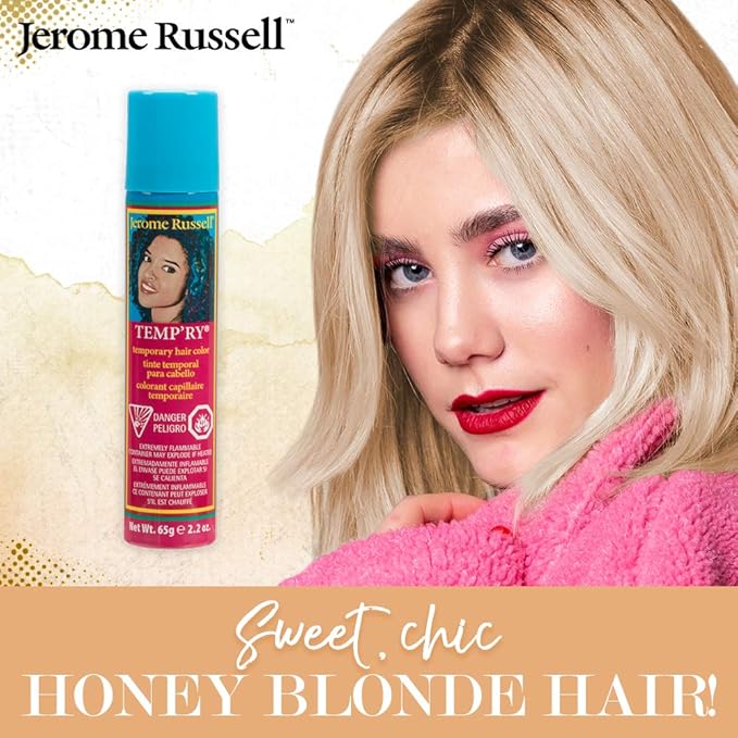 Jerome Russell Blonde Temporary Hair Color Spray - Temporary & Washable Blonde Hair Dye, Root Touch Up Hairs Color Spray, 2.2 oz x 3 Pack