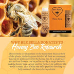 Bee Bella Lip Balm, Candy Cane, 3 Pack - Hydrating, Moisturizing Lip Care, 100% Natural, Original Organic Beeswax with Vitamin E, Handmade in USA