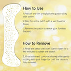 Glitter Freckles Face Tattoo - Gold Freckles Temporary Tattoos, Body Face Glitter for Women Girls, Cute Star Sparkle Patches Makeup Accessories for Festival Rave Parties Halloween, Gold 6 Pcs