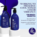 Luseta Blue Shampoo for Brassy Hair and Brunettes, Level Up Tones Down Orange & Copper Hues, Blue Shampoo and Conditioner for Color Treated Hair, Targets Brassy and Refresh cool-toned colors 2x16.9oz