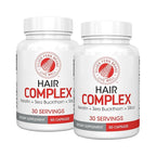 Silver Fern Hair Complex Hair Supplement for Promoting Healthy Hair - Each Bottle Contains 30 Days of Powder Supply - 2 Bottles