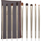 Natural Goat Hair Eye Shadow Brush Set, Pony Hair Eyeshadow Brushes Set, Small Nose Contour Brush, Angled Eyeshadow Brush, Eyeshadow Blending Brush, Eye Makeup Brushes Set Professional - E200