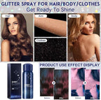 Body Glitter Spray, Perfect Body Glitter for Music Festival Stage Makeup and Festival Rave Highlighter Makeup. (2 Pcs)
