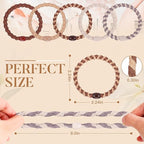 Hair Ties No Damage - 10PCS Ponytail Holders - Elastic Hair Ties for Thick Hair - Braided Hair Bands for Women Girls's Hair (20.Maillard2)