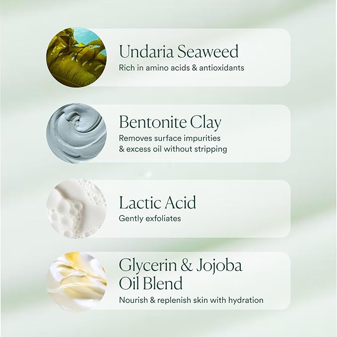 OSEA Ocean Cleanser 5 oz - Nourishing Facial Cleansing Gel - Mineral-Rich Face Wash - Gentle Face Cleanser - Clean Beauty Skincare - Vegan & Cruelty-Free Facial Wash