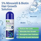 5% Minoxidil for Women& Men, Minoxidil Hair Growth Serum(Biotin-Infused) with Sponge Applicator for Thinning Hair& Receding Hairline, 8 Month Supply-6 x 2.71Fl oz