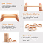 100 Pcs Thick Seamless Tan Hair Ties, Ponytail Holders Hair Accessories No Damage for Thick Hair Christmas Gift(Light Blonde Colors)