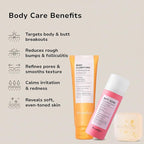 Butt Acne Clearing Set: Butt Acne Lotion + Acne Soap + Body Acne Scrub for Breakouts on Butt, Thighs, Back & Chest, KP Bumps, Clogged Pores & Rough Buttocks – Exfoliate, Cleanse & Smooth