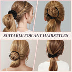 5Pcs Black Satin Scrunchies for Women, Softer Than Silk Scrunchies, Fashion No Crease Hair Ties for Thin Thick Hair,Soft Hair Bands No Damage for Girls, Ideal Gifts for Women (Set 2)