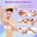 2025 Bikini Trimmer for Women, Cordless& Painless& Waterproof Dual Head Shaver for Women Private Area& Face& Body, 2-in-1 Electric Razors, Bikini Shaver, Hair Trimmer with LCD