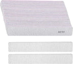 21 Pcs Nail File 80/80 Grit Nail Files,Gray Double Sided Emery Boards,Professional Nail Files for Natural and Acrylic Nails