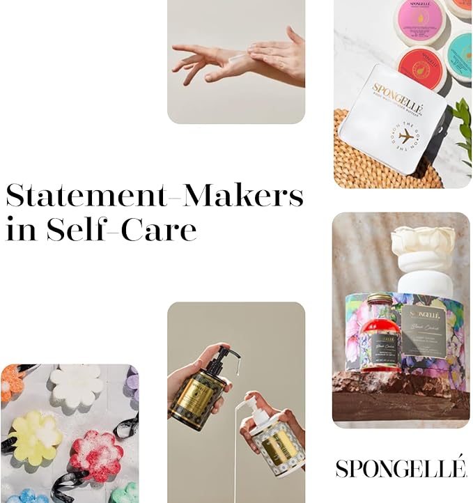 Spongelle Coconut Verbena Wild Flower Buffer Body Scrubber | Bath & Shower Loofah for Women | Exfoliator with Body Wash Infused Sponge | 14+ uses