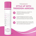 TRIDESIGN Aerogel Hairspray - Strong Hold Hair Finishing Spray for Volumizing & Control, Flexible Styling for All Hair Types, Non-Sticky and Scented - For Women and Men - Pack of 2 (10.5 Oz)