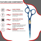 Hair Cutting Scissors -Sharp Razor Edge Blade Hair Shears Series - 6.5" With Fine Adjustment – Stainless Steel Hair Scissors Professional For Men, Women & Babies