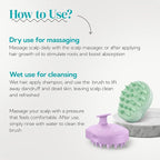 HEETA Scalp Massager 2 Pack for Hair Growth, Soft Silicone Bristles to Remove Dandruff and Relieve Itching, Scalp Scrubber for Hair Care Relax Scalp, Shampoo Brush for Wet Dry Hair, Purple & Green