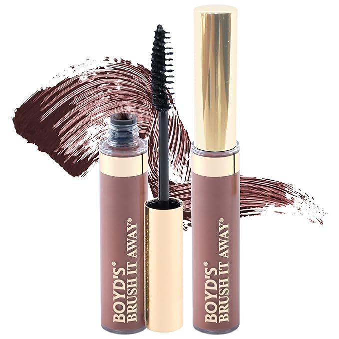 Boyd’s Brush It Away | Grey Hair Root Touch Up for Women & Men | Temporary Hair Color Mascara | Quick-Dry Water-Resistant Concealing Formula | Auburn, 2-Pack