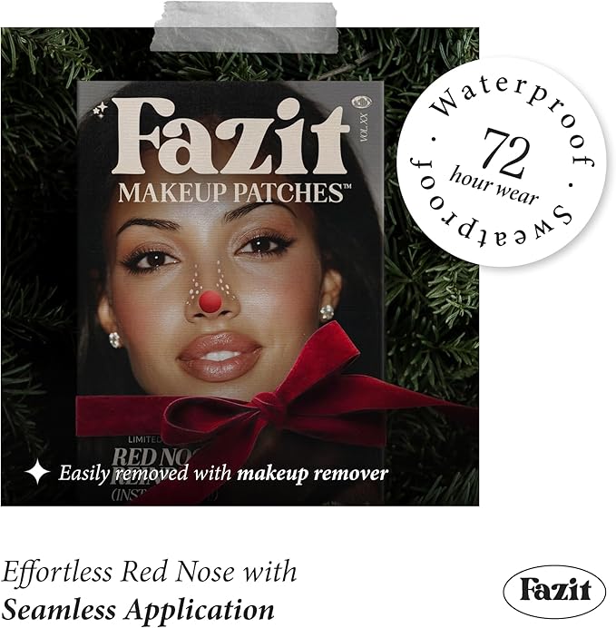 Fazit Makeup Patches - Red Nose Speckles - Glow Up Make-Up Patches - Cute Glitter Makeup Accessories for Women - Cosmetic Glitter for Face