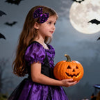 Velvet Sequin Hair Bows Elegant Purple Bow for Women Girls, 4in Glitter Handmade Hair Clips Alligator Clips Ponytail Holder Sparkly Hair Accessories for Helloween, Christmas, Birthday Party, Wedding