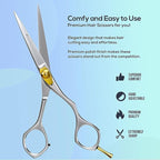 Suvorna Hair Cutting Scissors for Professionals, Barbers - Hair Shears for Cutting, Trimming, Grooming, Precision - Extremely Sharp Razor Edge - Made With 6.5" Japanese Stainless Steel for Men, Women.