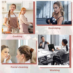 25 PCS Hair Ties, Soft Seamless Cotton & Nylon Elastic Ponytail Holders, No Damage Rubber Bands for Thick Hair, Stretchy Hair Accessories for Girls & Women