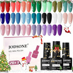 JODSONE Gel Nail Set 20+3 Colors High Shine Gorgeous Gel Polish Base Top Matte Coat Nice Gifts Show Charm
