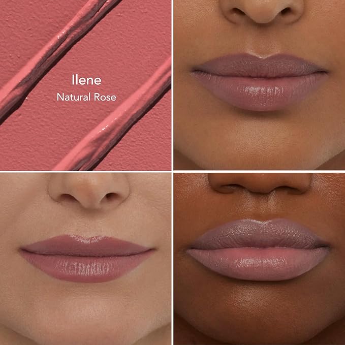 Thrive Causemetics Impact-FULL Smoothing Lipstick, Moisturizing Lip Makeup Essential with Vitamin E, Lightweight Creamy Lipstick for Women, Long Lasting, Vegan, Shade Ilene (Natural Rose)