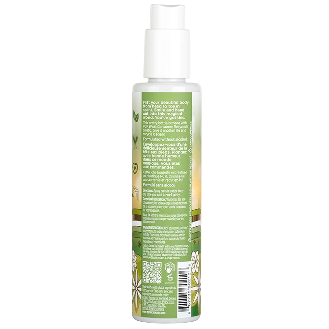 Pacifica Tahitian Gardenia Perfumed Hair & Body Mist, Alcohol-Free Spray Designed For Head-To-Toe Wear, Vegan & Cruelty-Free, 6 Fl Oz