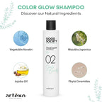 Artègo Good Society Color Glow Shampoo (8.5 fl oz) – Color-Protecting Shampoo for Colored, Damaged, or Dull Hair
