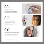 Gray Hair Spray Color Temporary, Silver Hair Color Spray 1-Day Hair Dye Colored for Kids Women Men, Grey Hair Wax Color Washable, Hair Paint Halloween Fast-Drying 4.06 Fl Oz