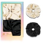 2Pcs Big Satin Scrunchies for Women, Softer Than Silk Scrunchies, Fashion No Crease Hair Ties for Thin Thick Hair,Soft Hair Bands No Damage for Girls, Ideal Gifts for Women (Set 10)