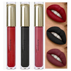 Multicolor Matte Liquid Lipstick Set 3Pc For Women Deep Red, Black, Classic Red Long-Lasting, Smudge-Proof, Waterproof – High-Pigment, Transfer-Resistant Colors for All-Day Wear