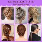 300 Pcs Bobby Pins Hair Pins Kit with Storage Box, 100 Brown Non - Slip Bobby Pins, 100 Invisible Hair Pins for Women and 100 Clear Hair Elastics, Lock in the Style for All Hair Types & Ages