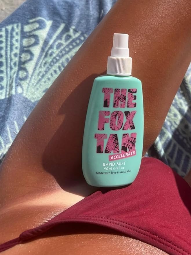 The Fox Tan Double It Mist, Tanning Accelerator for Darker and Faster Tans, Creates Flawless Tan Skin, Vegan & Cruelty Free, 120mL (2-Pack)
